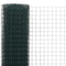 vidaXL Draadgaas vierkant 10x0.5 m staal met PVC coating groen