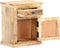 vidaXL - Nachtkastje - 40x30x50 - cm - massief - mangohout - en - natuurlijk - riet