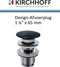 KIRCHHOFF Design Click Waste Afvoerplug - Push Pop-Up - 1 ¼