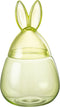 J-Line voorraadpot Konijn - glas - groen - small - paasdecoratie