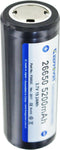 Keeppower 26650 - 5200 mAh, 3,6 V - 3,7 V Li-Ion batterij PCB-beschermd 69,5 x 26,8 mm
