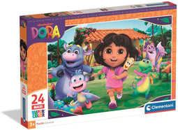 Clementoni - Puzzel - 24 Stukjes - Dora the Explorer - Maxi Super Color - 62 x 42 cm