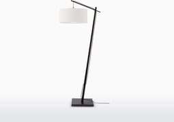 GOOD&MOJO Vloerlamp Andes - Zwart/Wit - 72x47x176cm - Scandinavisch,Bohemian - Staande lampen voor Woonkamer - Slaapkamer