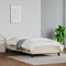vidaXL - Bedframe - met - hoofdeinde - zonder - matras - 80x200 - cm - crèmekleurig