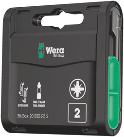 Wera 05057761001 - Bit-Box 20 BTZ PZ - 20-delige Bitset - Pozidriv PZ2 (1 stuk)