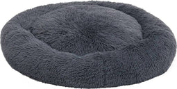 vidaXL - Honden-/kattenkussen - wasbaar - 90x90x16 - cm - pluche - donkergrijs