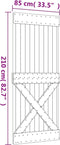 vidaXL - Schuifdeur - met - beslag - 85x210 - cm - massief - grenenhout