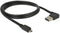 Delock 85165 - Easy-Micro USB naar Easy-USB-A haaks - 100cm - Zwart