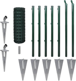 vidaXL - Euro - hek - 25x0,8 - m - staal - groen