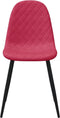 vidaXL - Eetkamerstoelen - 4 - st - fluweel - wijnrood