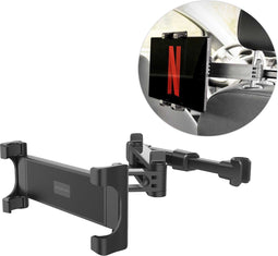 imoshion Tablet Houder Hoofdsteun auto - Verstelbare Arm - Geschikt voor o.a. iPad en Telefoon - Universeel - Auto Accessories - Zwart