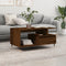 vidaXL - Salontafel - 90x49x45 - cm - bewerkt - hout - bruineiken