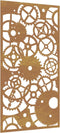 vidaXL - Wanddecoratie - tuin - tandwielontwerp - 105x55 - cm - cortenstaal