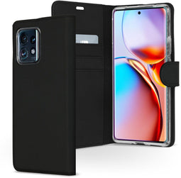 Accezz Motorola Edge 40 Pro - Wallet Softcase Bookcase - 3 pashouders - Zwart