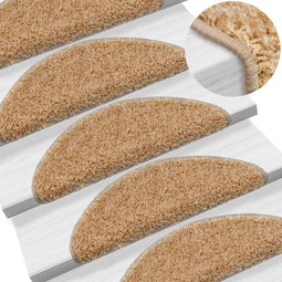 vidaXL - Trapmatten - 15 - st - 65x21x4 - cm - crèmekleurig
