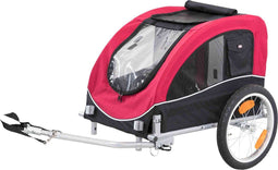 Trixie Hondenfietskar - M - Max. 22 kg - Zwart Rood - 75x63x68/137 cm