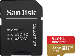 SanDisk Extreme microSDHC (GN6AA) - 32GB - UHS Speed Class 3 - 4K Ultra HD ondersteuning
