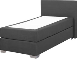 PRESIDENT - Boxspringbed - Donkergrijs - 90 x 200 cm - Polyester