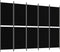 vidaXL - Kamerscherm - met - 5 - panelen - 250x180 - cm - stof - zwart
