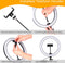 Studio ME - Multicolor Ringlamp - 10 inch/25 cm - RGB - Statief - Bluetooth - Afstandsbediening - USB
