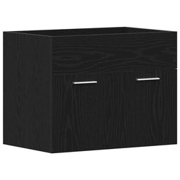 vidaXL - Wastafelkast - 60x38,5x46 - cm - bewerkt - hout - zwart - eikenkleurig