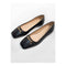 Will's Vegan Store - Ballerina's met Vierkante Neus - Vegan Leer - Zwart - Maat 39