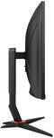 AOC AGON CQ27G2S/BK - 27 inch QHD Gaming Monitor - 165Hz verversingssnelheid - Gebogen VA-paneel - Rood Zwart