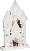 House of Seasons Huis Decoratief Object - 26x8x43 cm - Hout - Wit