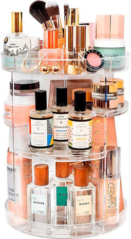 Homewize Abode - Make Up Organizer - 360 Graden Roterende Displaystandaard - Acryl