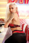 Vibes Extra Spicy Kanten Haltertop Met Slip - Rood