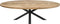 HSM Collection ovale eettafel - 220x110 cm - massief mangohout/metaal