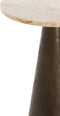 Light & Living Ronde Bijzettafel Ynez - Marmer - 36cm - Roze/Donkerbruin