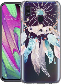 iMoshion Hoesje Geschikt voor Samsung Galaxy A40 Hoesje Siliconen - iMoshion Design hoesje - Transparant / Meerkleurig / Dreamcatcher