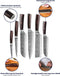 Shinrai Japan - Messenset - 6 delig - Hammered RVS - Luxe Geschenkdoos
