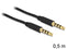 Delock 3.5mm - 3.5mm audio/video kabel - 4-polig AWG24 - Zwart (0.5m)