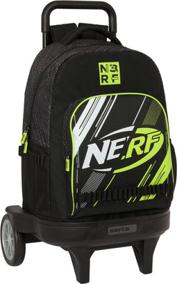 Schoolrugzak met Wielen Nerf Get ready Zwart 33 X 45 X 22 cm
