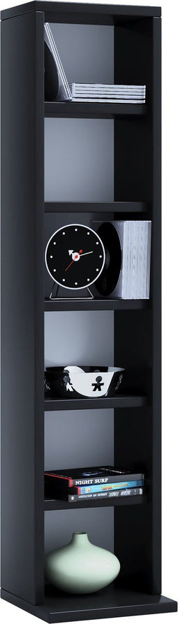 VCM Houten CD DVD-standaard Opbergvak Bevindende plank Boekenplank Decoratieve plank Elementa Houten CD DVD-standaard Opbergvak Bevindende plank Boekenplank Decoratieve plank Elementa
