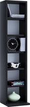 VCM Houten CD DVD-standaard Opbergvak Bevindende plank Boekenplank Decoratieve plank Elementa Houten CD DVD-standaard Opbergvak Bevindende plank Boekenplank Decoratieve plank Elementa