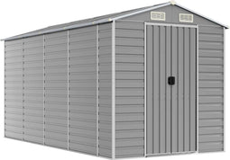 vidaXL-Tuinschuur-191x385x198-cm-gegalvaniseerd-staal-lichtgrijs