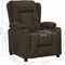 vidaXL Fauteuil verstelbaar stof donkerbruin