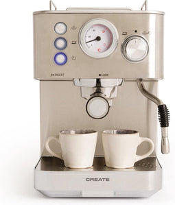 CREATE- Espressomachine - Zilver - Geschikt voor Espresso, Latte Macchiato & Cappuccino - THERA CLASSIC
