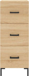 vidaXL - Dressoir - 34,5x34x90 - cm - bewerkt - hout - sonoma - eiken