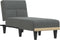 vidaXL - Chaise - longue - stof - donkergrijs