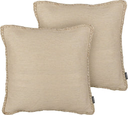 ELLIOTTIA - Sierkussen set van 2 - Beige - 45 x 45 cm - Jute