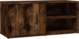 vidaXL - Tv-meubel - 80x31,5x36 - cm - bewerkt - hout - gerookt - eikenkleurig