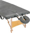 vidaXL - Massagetafel - met - 4 - zones - 186x68 - cm - houten - frame - antraciet