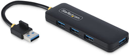 Startech.com H5A4A - 4-Port USB-A Hub - 5Gbps Bus Powered Compact Draagbare USB Hub - Zwart