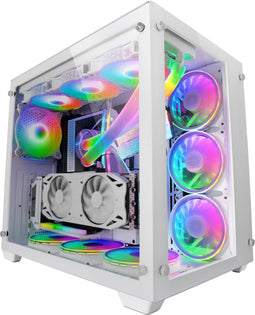 Mars Gaming MCV3 - ATX Semi-toren - Gehard glas RGB - Wit