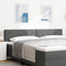 vidaXL - Hoofdbord - met - Diamant - Blokkenontwerp - - - Donkergrijs - - - 200 - cm - - - Stoffering