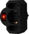 Sygonix Stopcontactsplitter Zwart